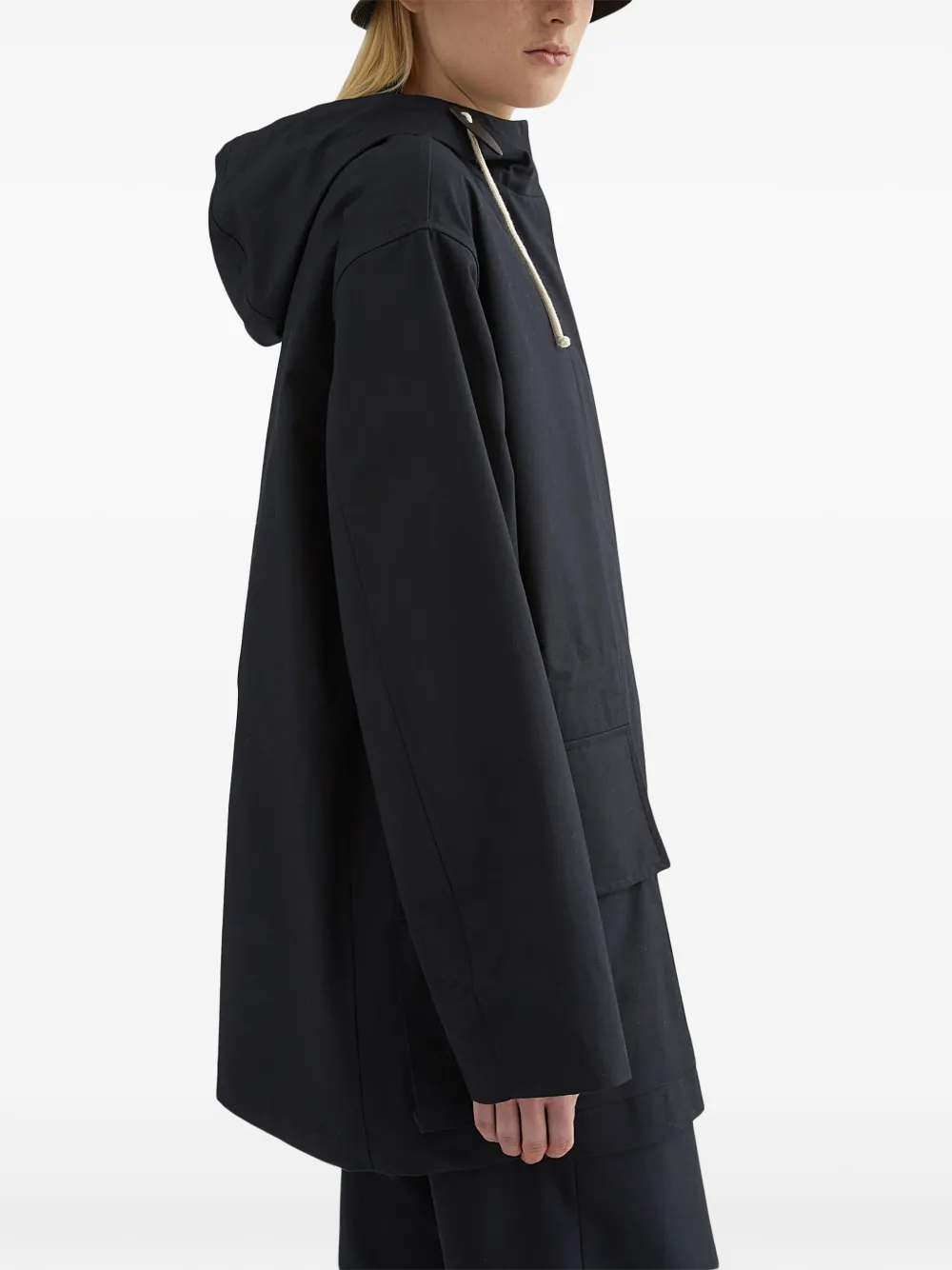 Jil Sander Parka met capuchon Blauw