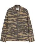 Jil Sander printed zip-up overshirt - Green