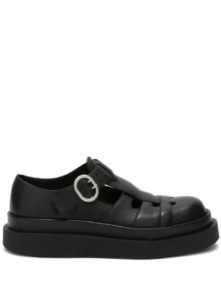 【関税＆送料込み】Jil Sander Flat Cage Sandals Jil Sander Caged Leather Sandals | Black | FARFETCH