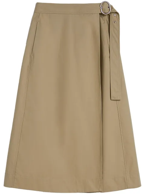 Jil Sander falda midi con diseño cruzado