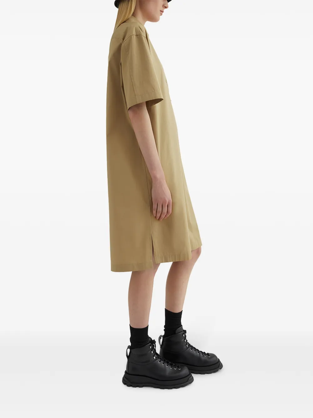 Jil Sander Katoenen shirtjurk Beige