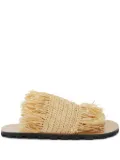 Jil Sander flat straw sandals - Neutrals