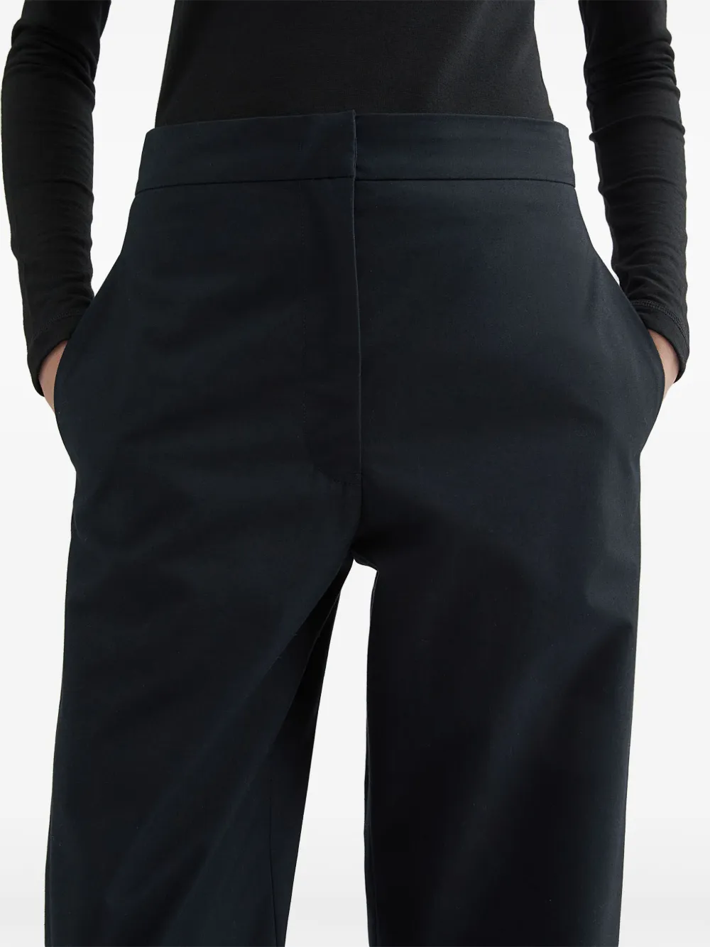 Jil Sander Broek met toelopende pijpen Blauw