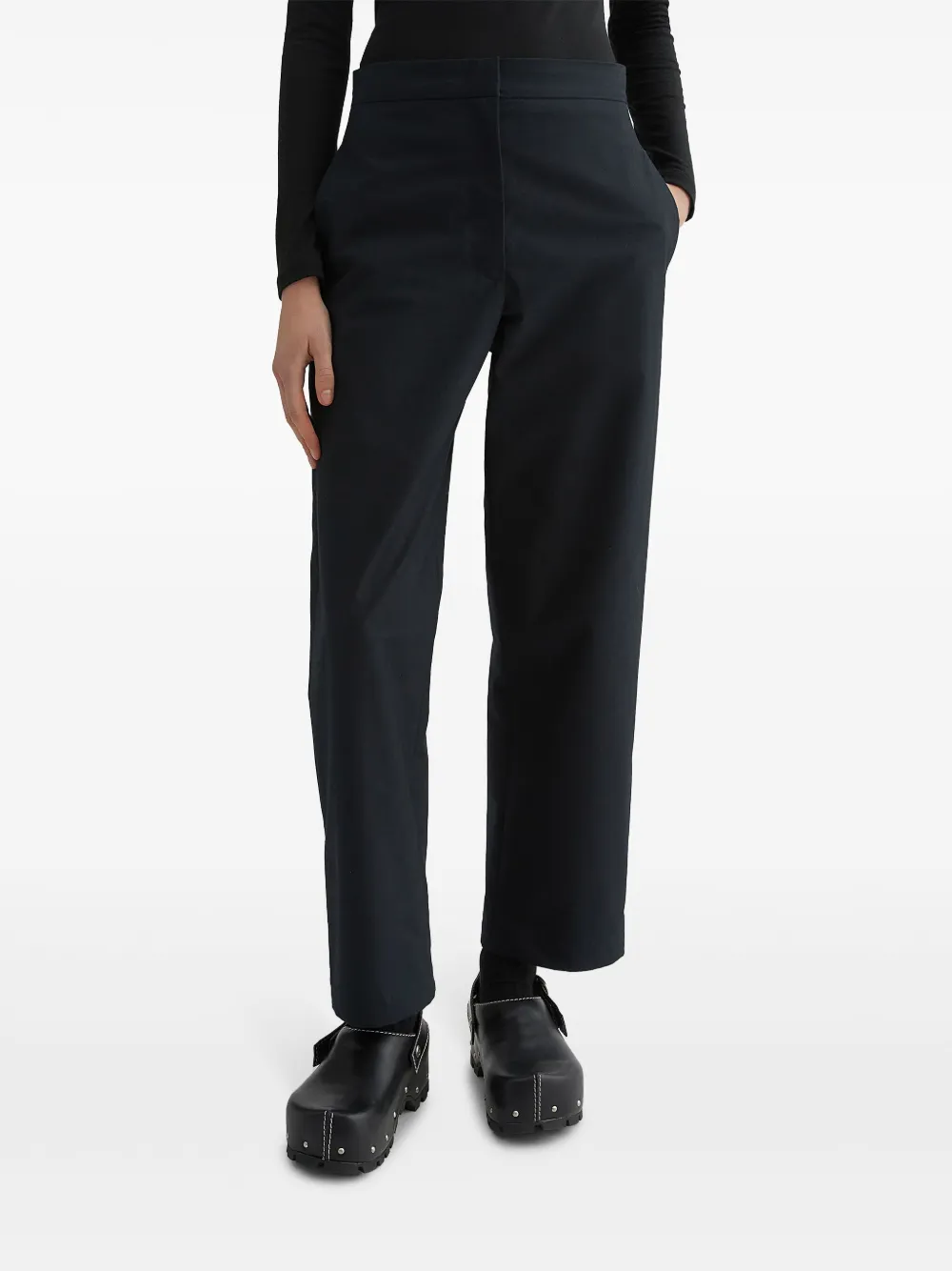 Jil Sander Broek met toelopende pijpen Blauw