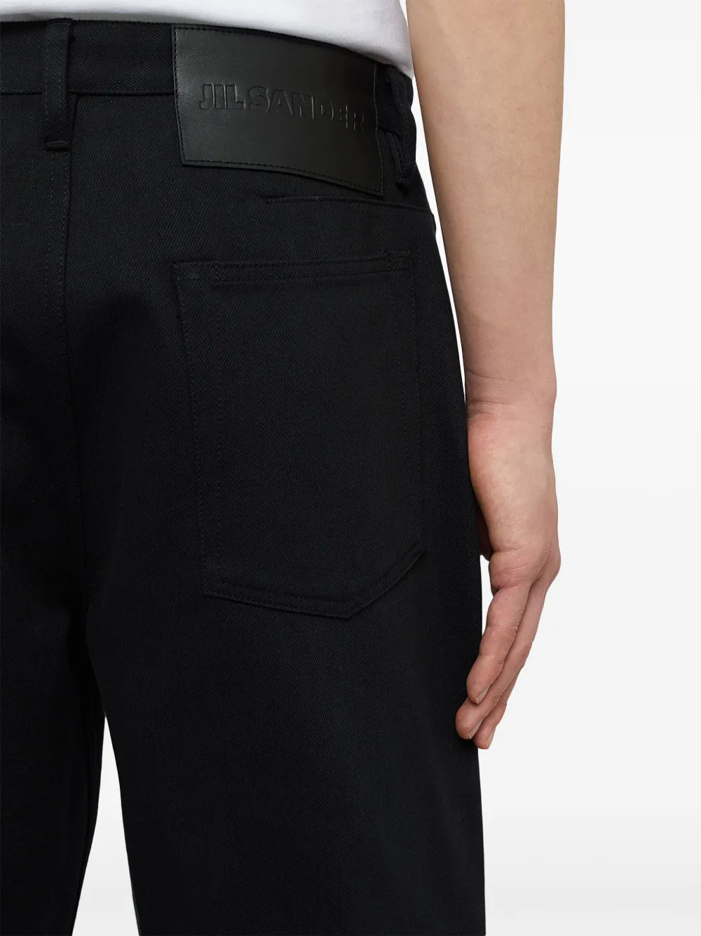 Jil Sander Ruimvallende jeans Zwart