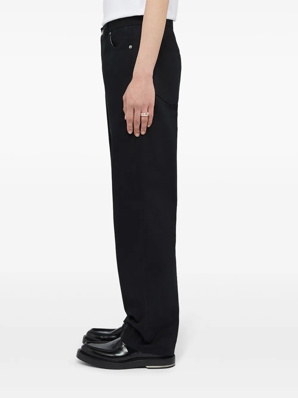 Jil Sander Ruimvallende jeans Zwart