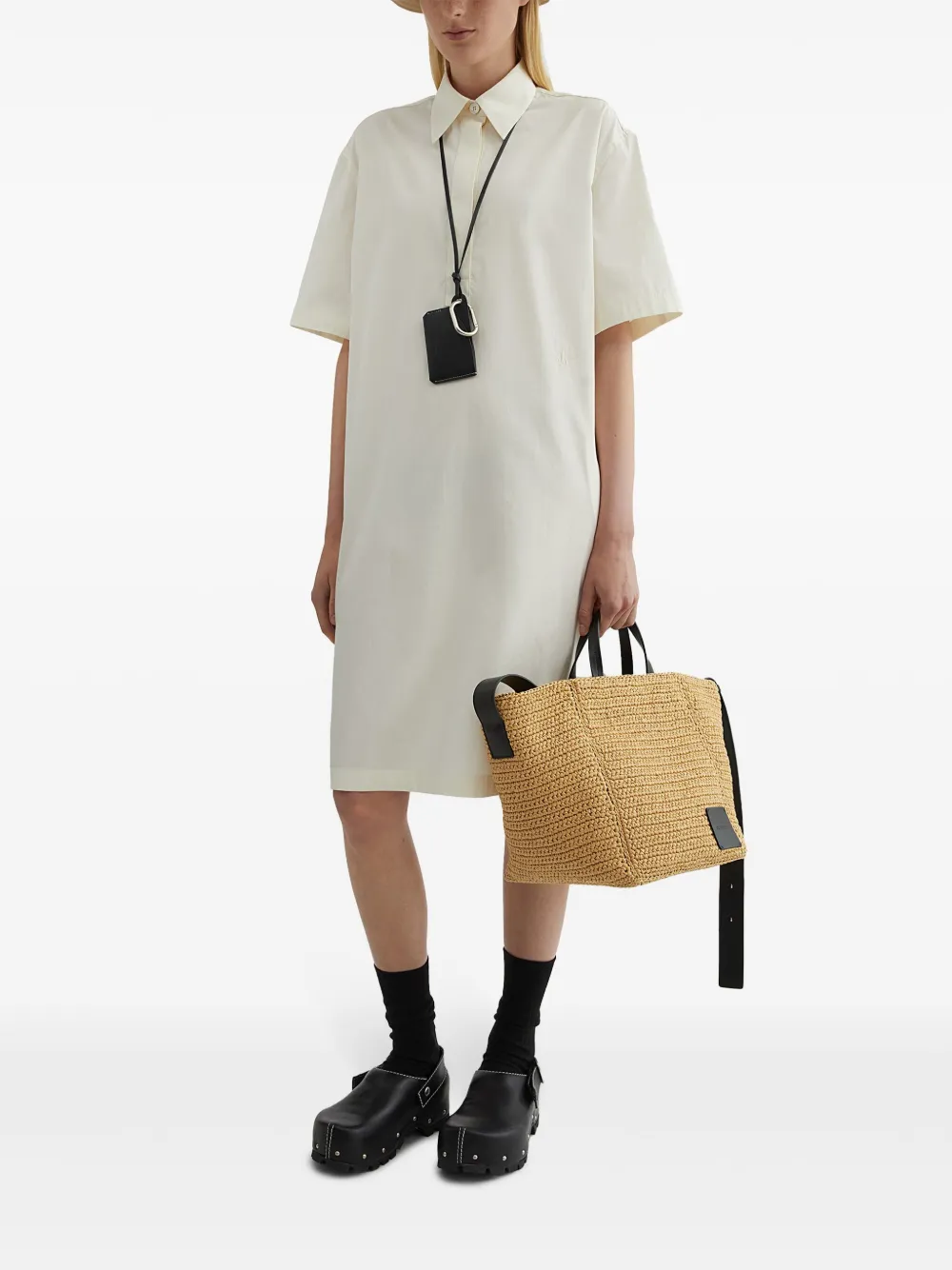 Jil Sander Utility medium shopper Beige