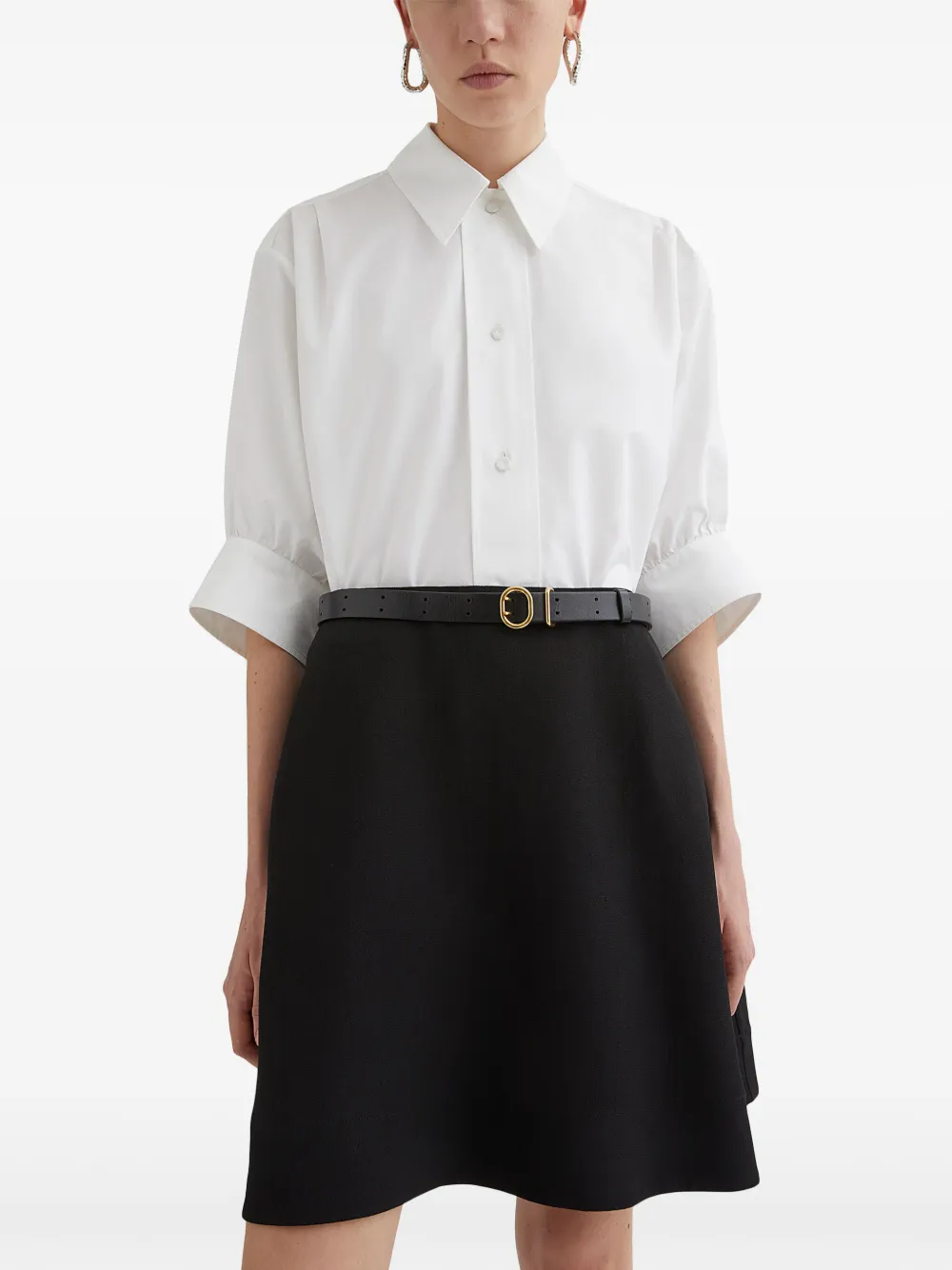Jil Sander Leren riem Zwart