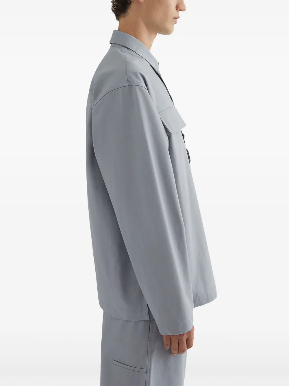 Jil Sander Katoenen shirtjack Grijs