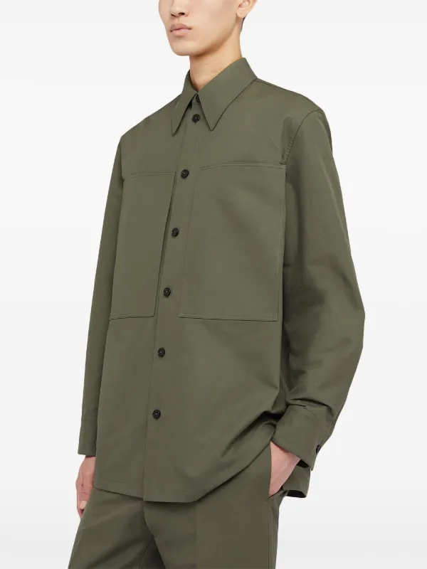 Jil Sander コットン シャツ | グリーン | FARFETCH JP