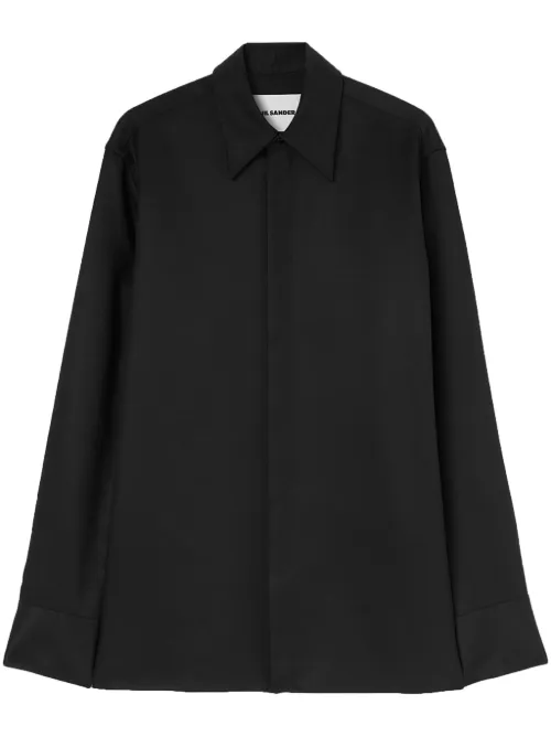 Jil Sander chemise en serge - Noir - Jil Sander - Modalova