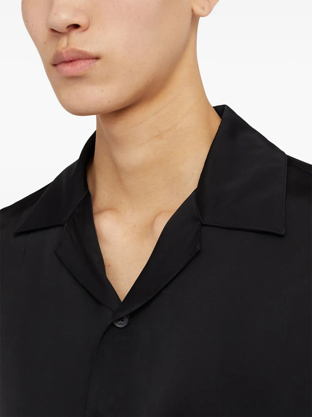 Jil Sander overhemd met korte mouwen Zwart