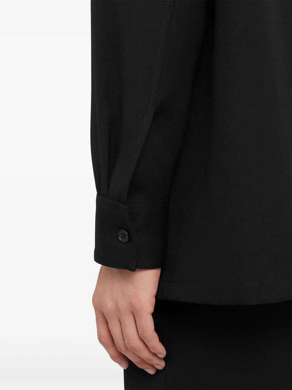 Jil Sander Wollen overhemd Zwart