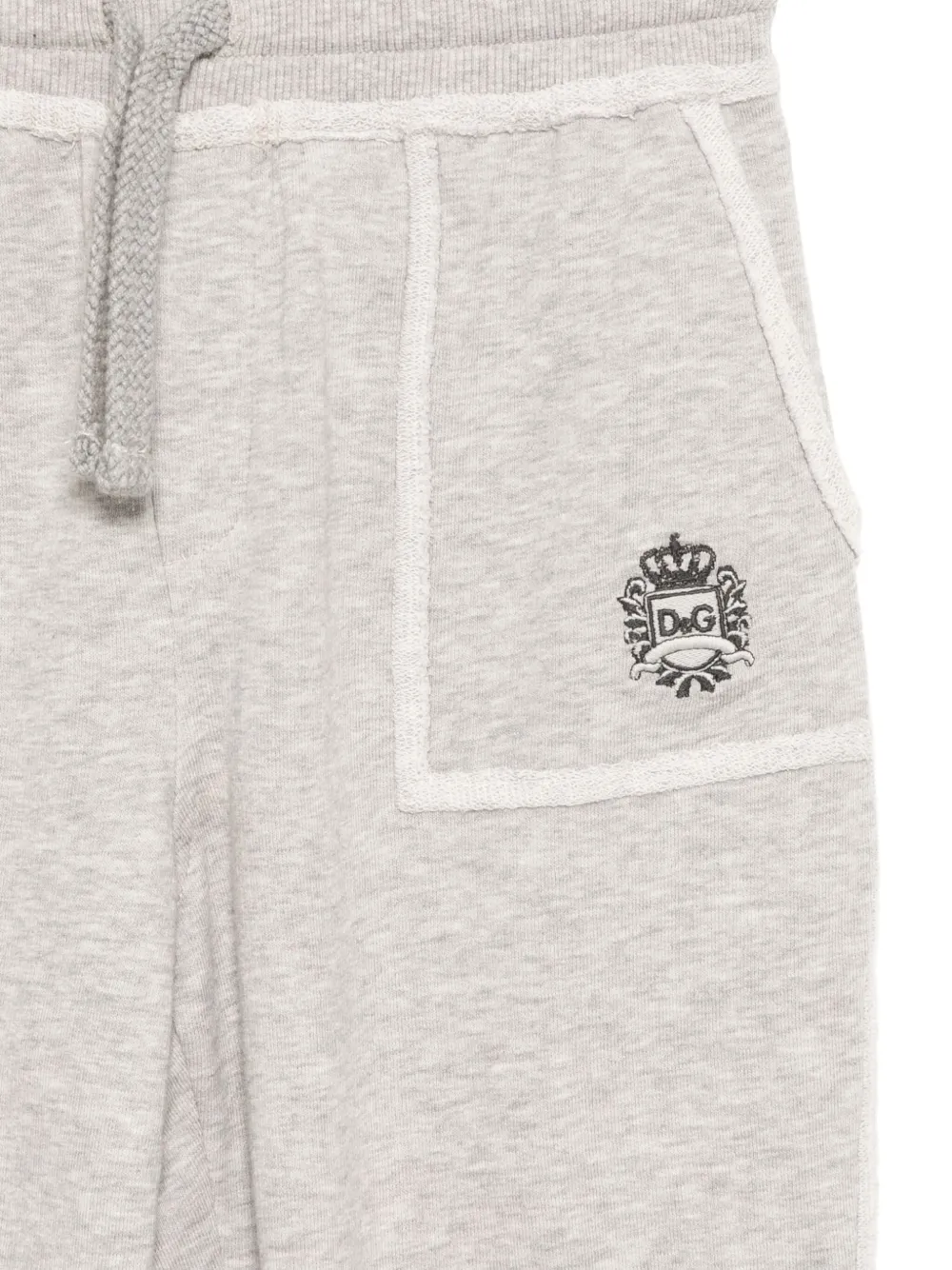 Dolce & Gabbana Kids Trainingsbroek met geborduurd logo Grijs