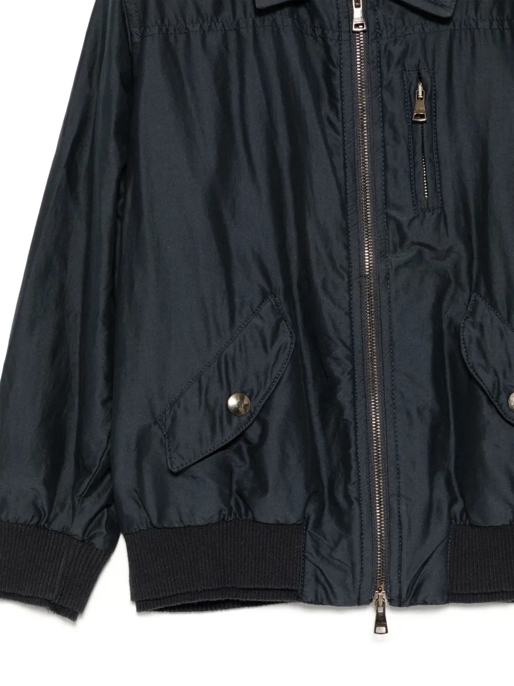 Dolce & Gabbana Kids Bomberjack met logopatch Blauw
