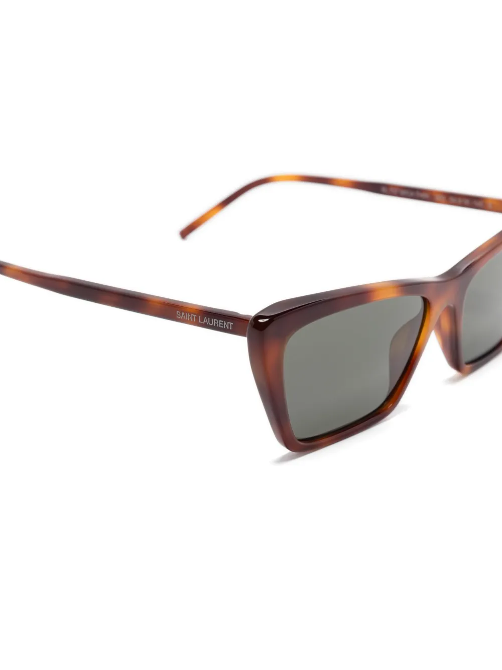Saint Laurent Eyewear Mica zonnebril met smal montuur Bruin