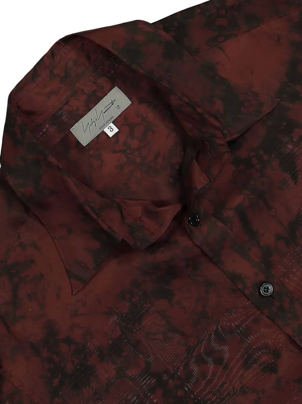 Yohji Yamamoto Overhemd met grafische print Rood