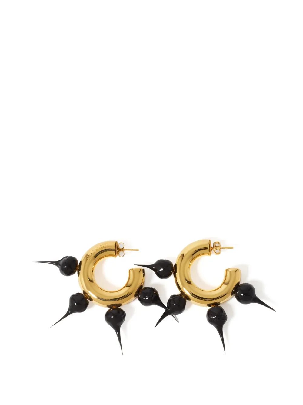Sunnei Small Spike Hoop Earrings In Gold