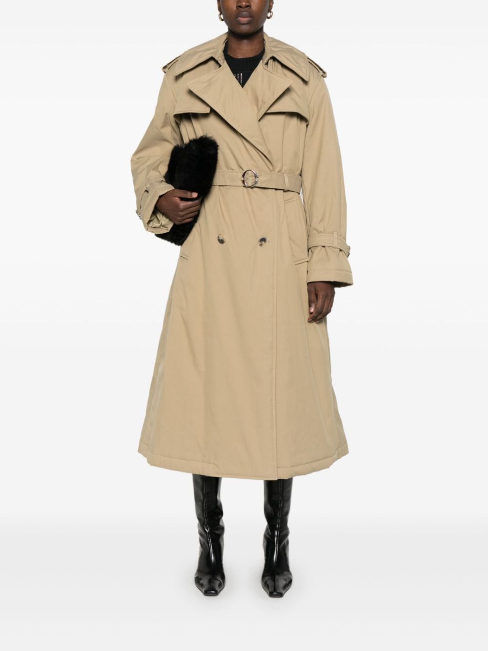 Alexander McQueen Trenchcoat met dubbele rij knopen - Bruin