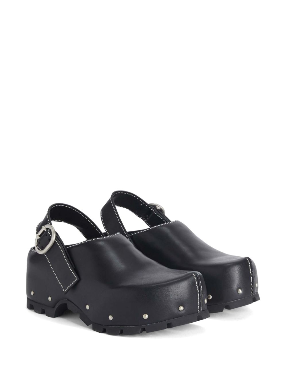 Jil Sander leather clogs Black