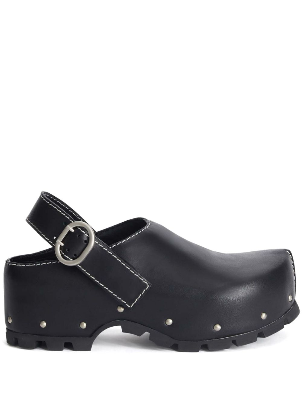 Jil Sander leather clogs Black