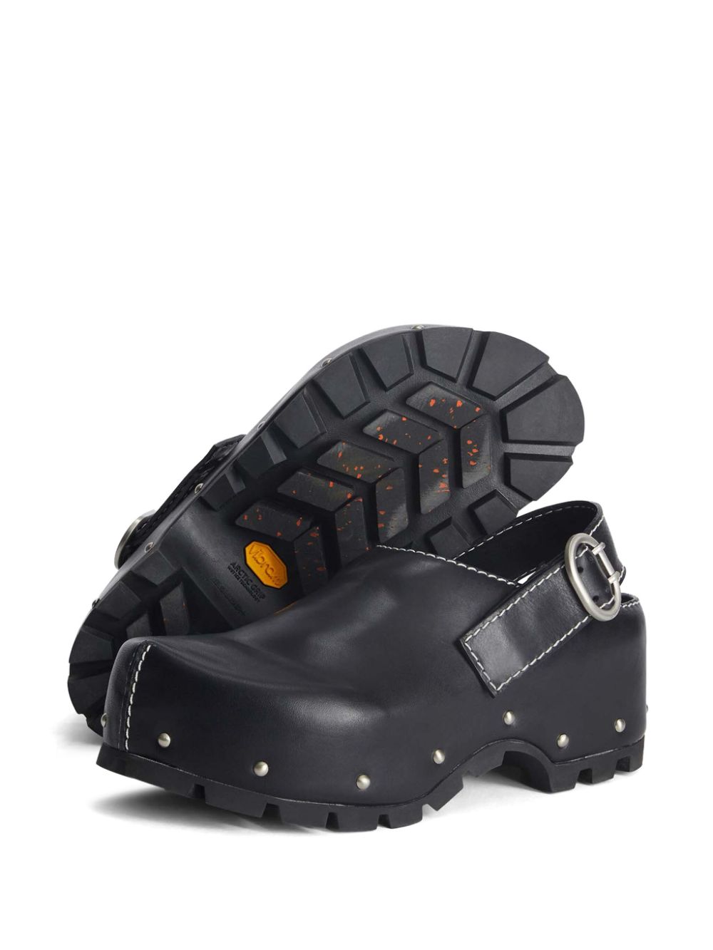 Jil Sander leather clogs Black