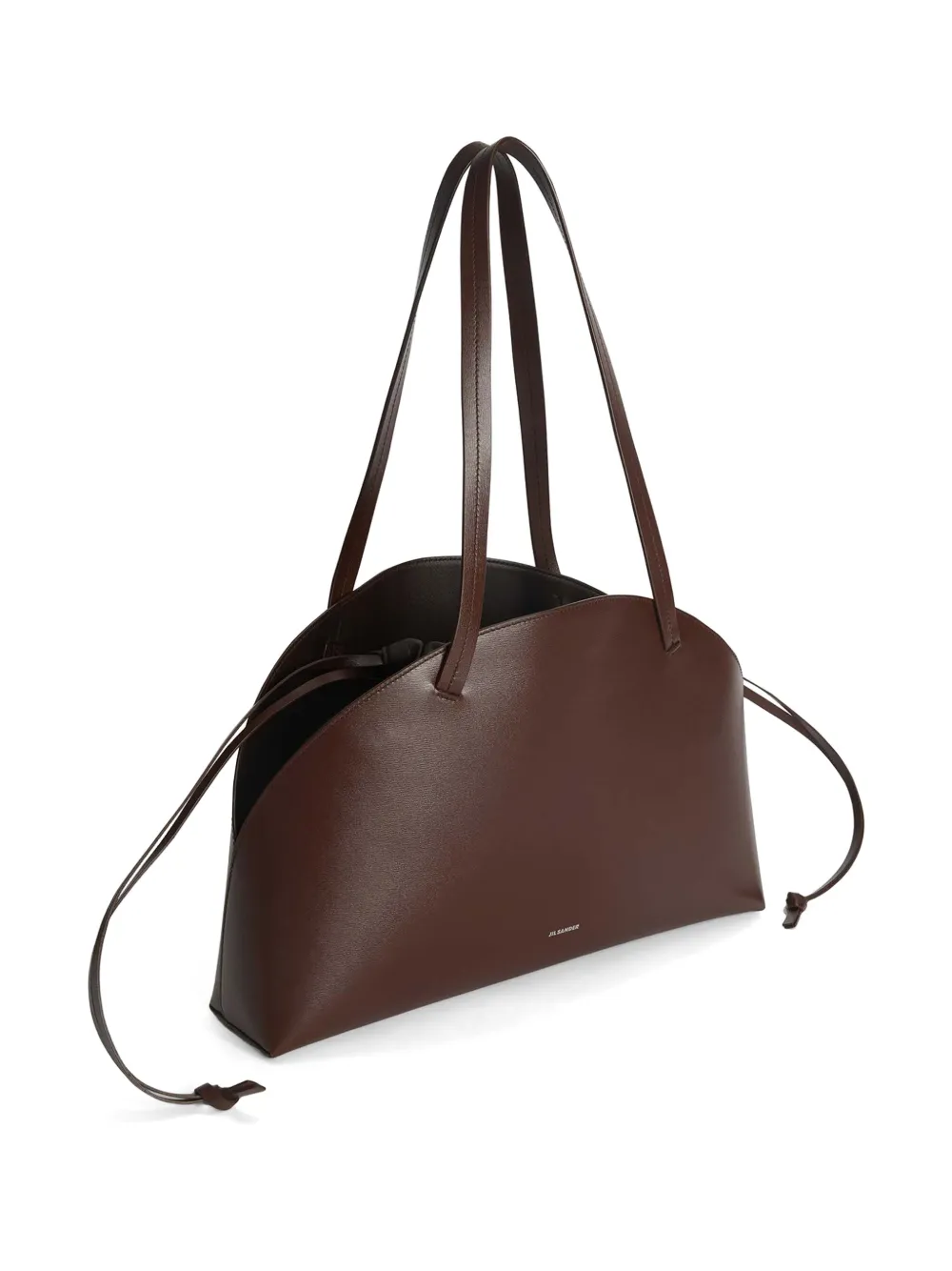 Jil Sander Gewelfde medium schoudertas Bruin
