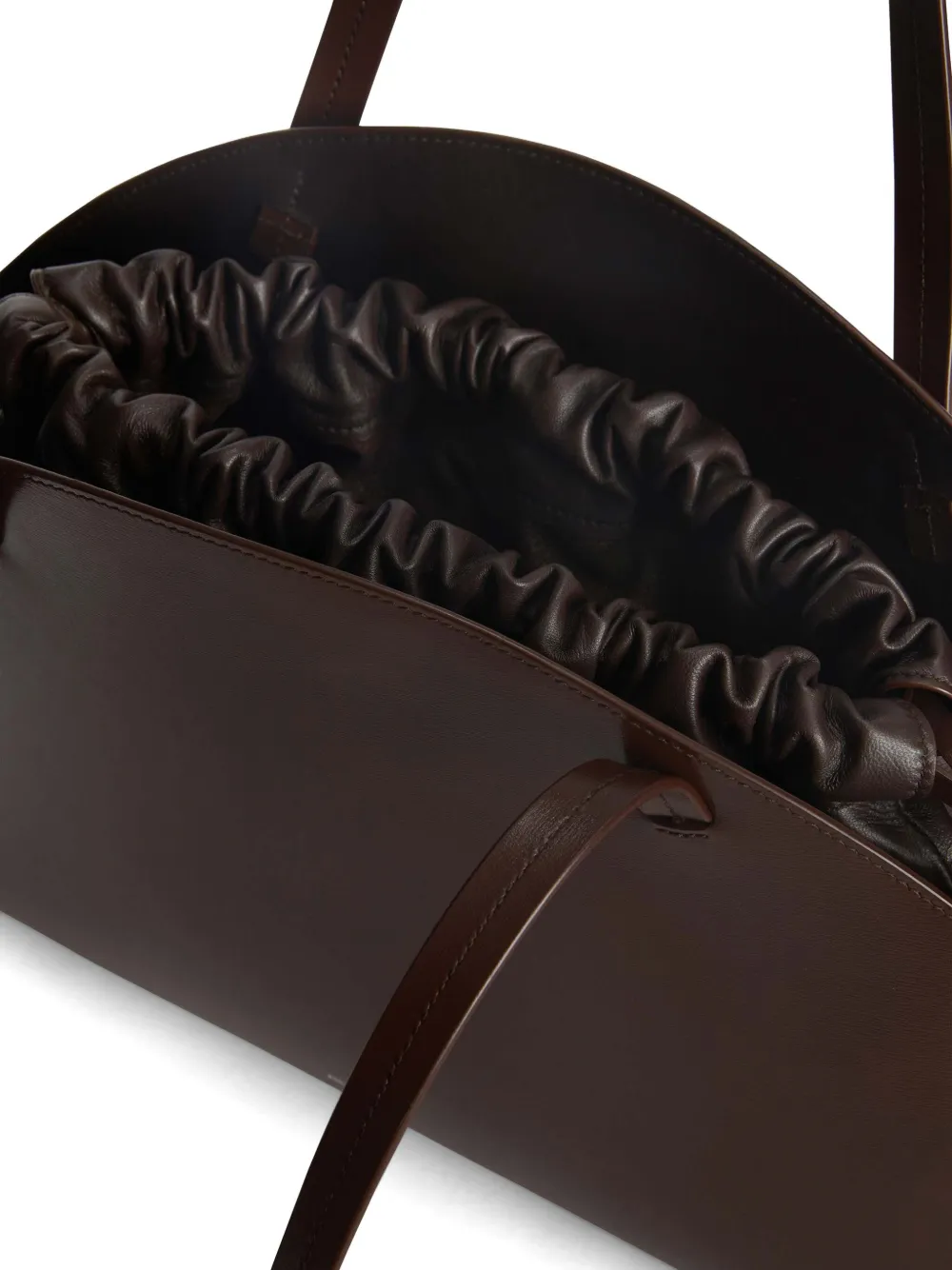 Jil Sander Gewelfde medium schoudertas Bruin