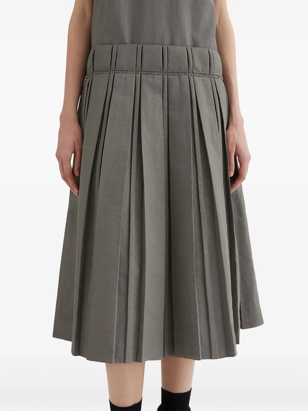 Jil Sander Geplooide midi-jurk Grijs