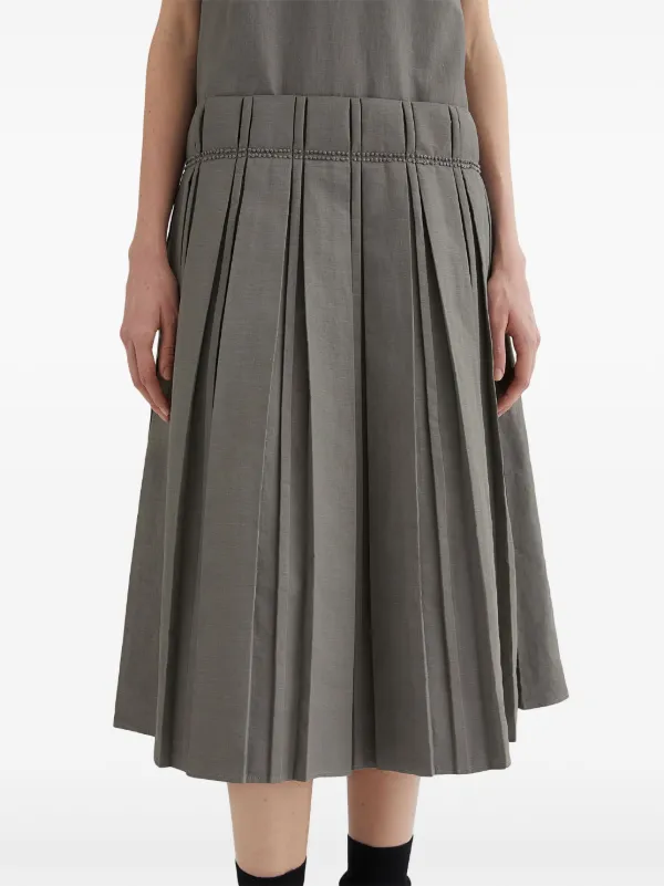 【関税込み】JIL SANDER Pleated skirt dress Jil Sander Pleated Skirt | Black | FARFETCH