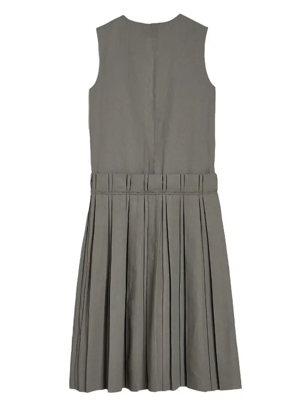 Jil Sander Pleated Midi Dress | Grey | FARFETCH