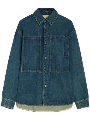 Jil Sander パッチポケット オーバーシャツ | ブルー | FARFETCH JP