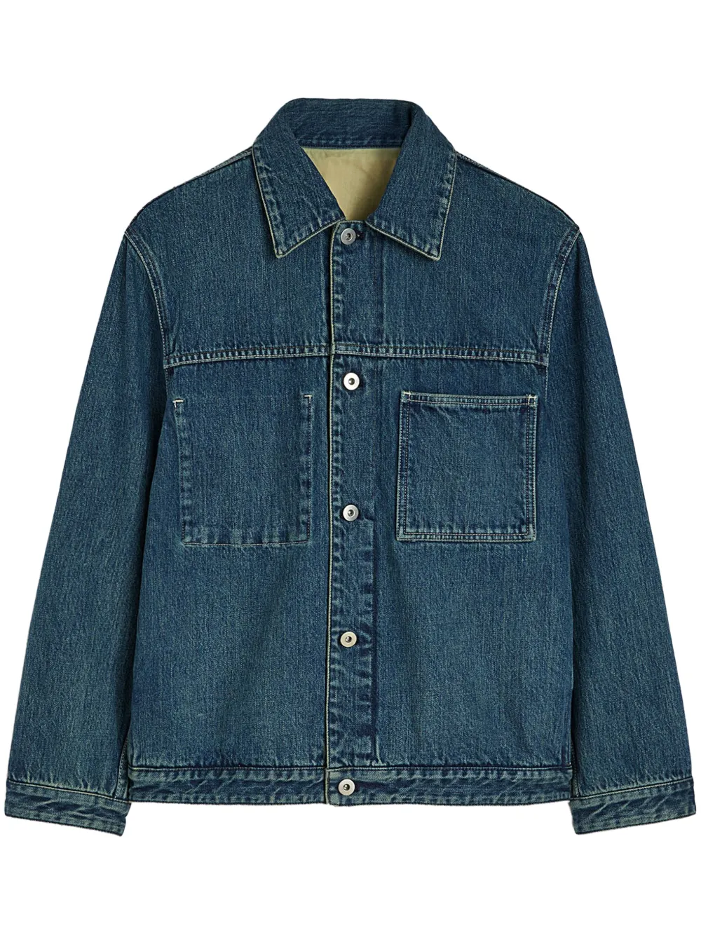 Jil Sander Denim jack Blauw