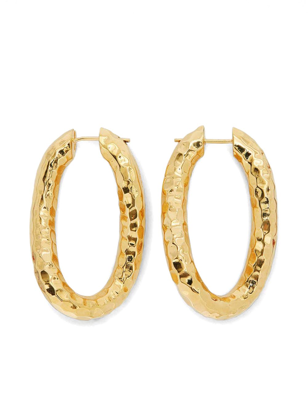 Jil Sander hammered hoop earrings - Gold