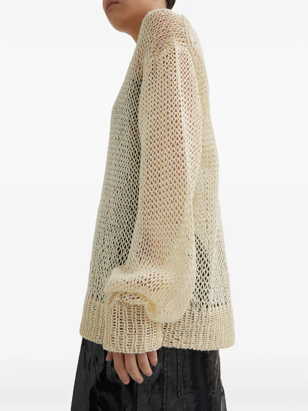 Jil Sander オープンニット セーター | ニュートラル | FARFETCH JP