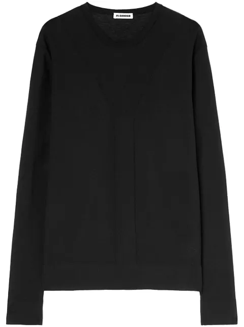 Jil Sander suéter con cuello redondo