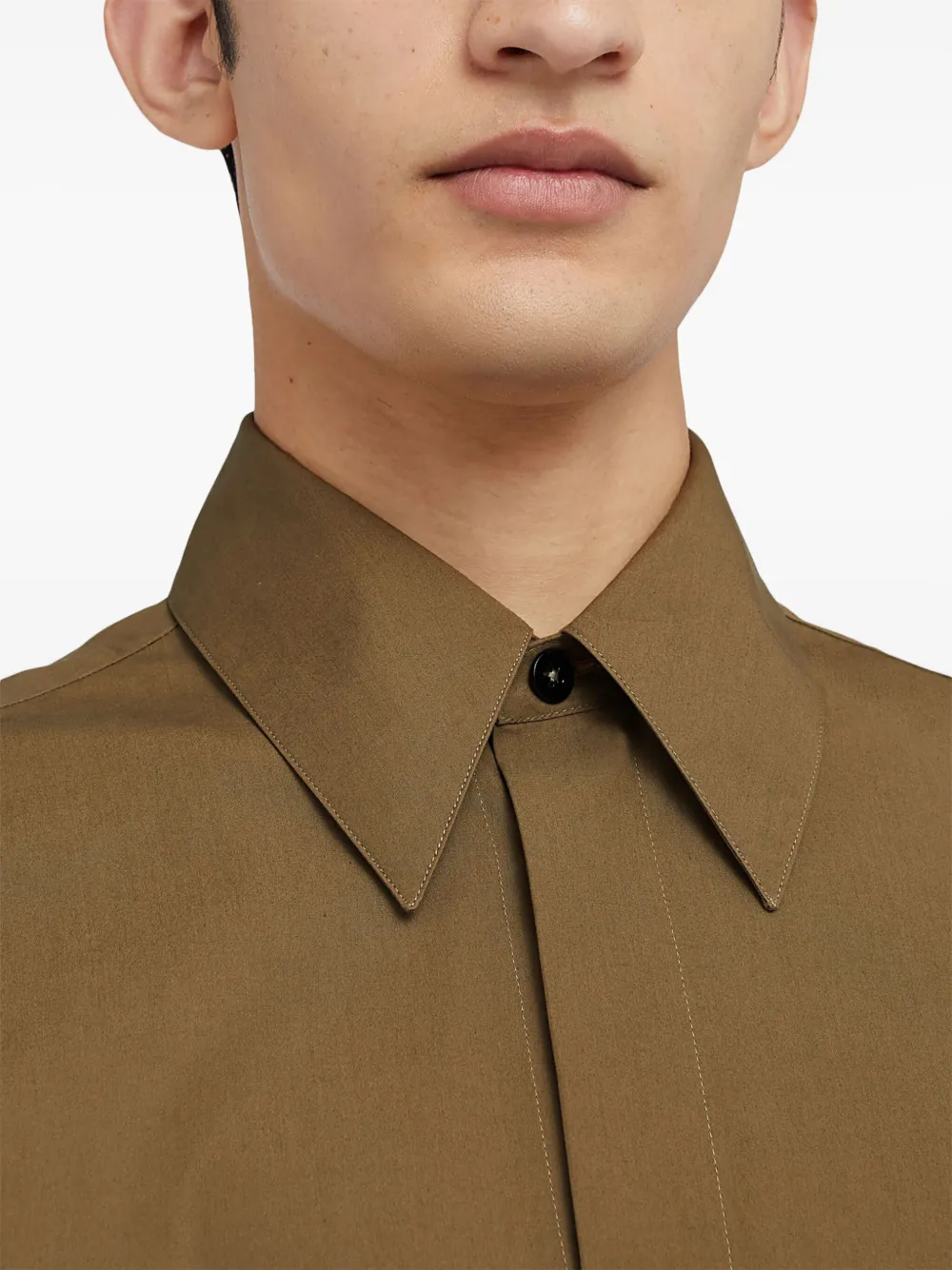 Jil Sander Katoenen overhemd Groen