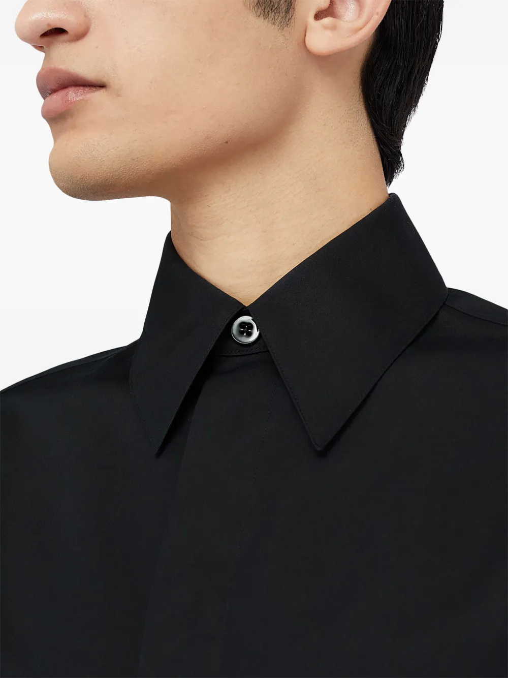 Jil Sander overhemd met korte mouwen Zwart