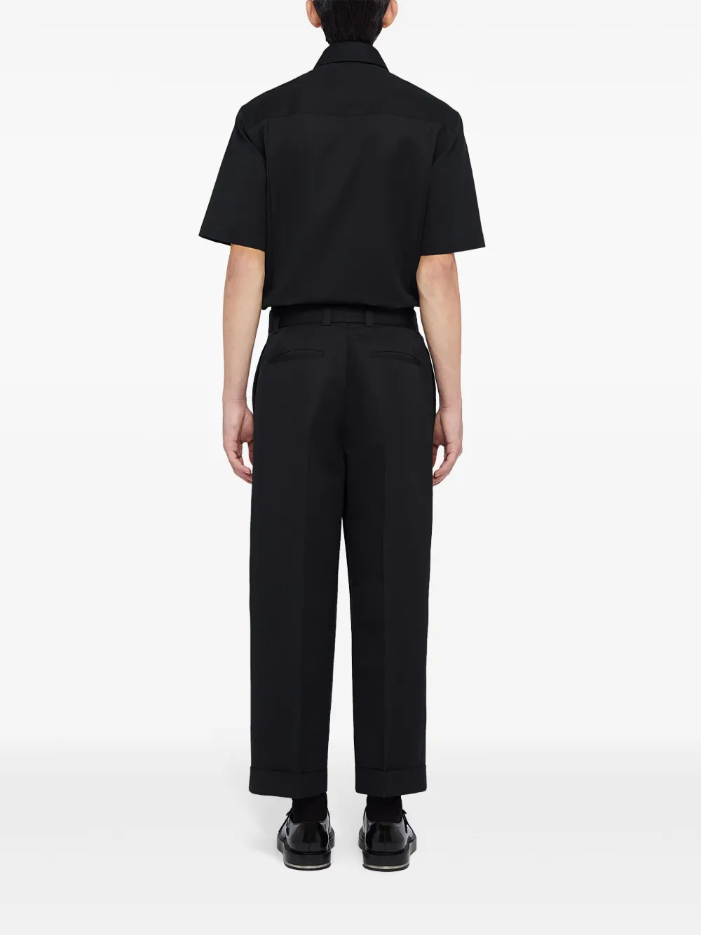 Jil Sander overhemd met korte mouwen Zwart