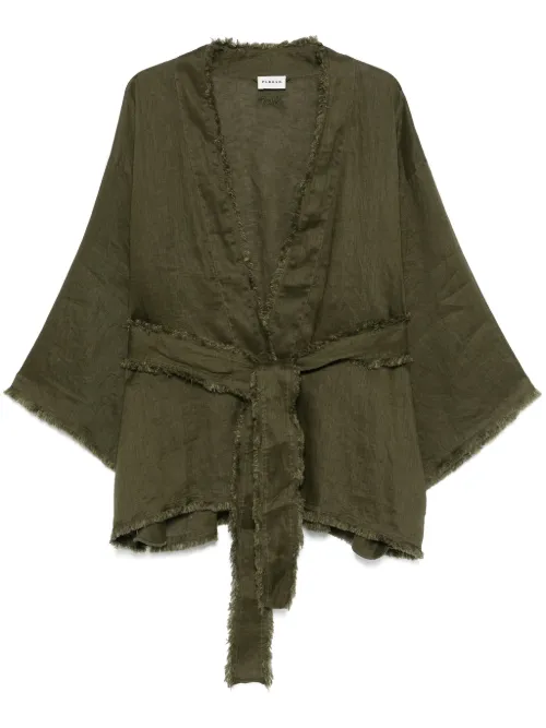 Veste en lin à design structuré - P.A.R.O.S.H. - Modalova