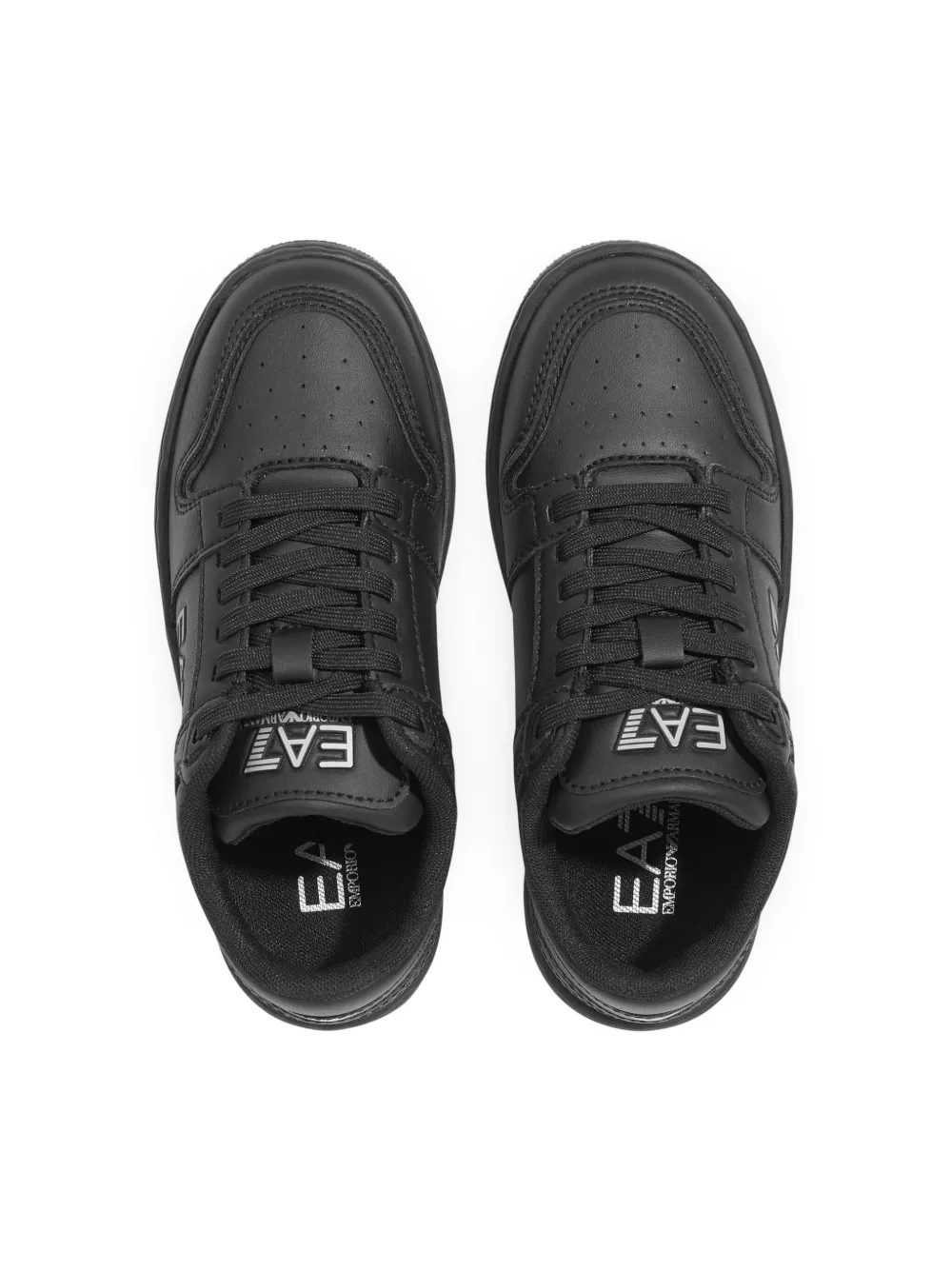 Emporio Armani Logo-embossed Sneakers In Black