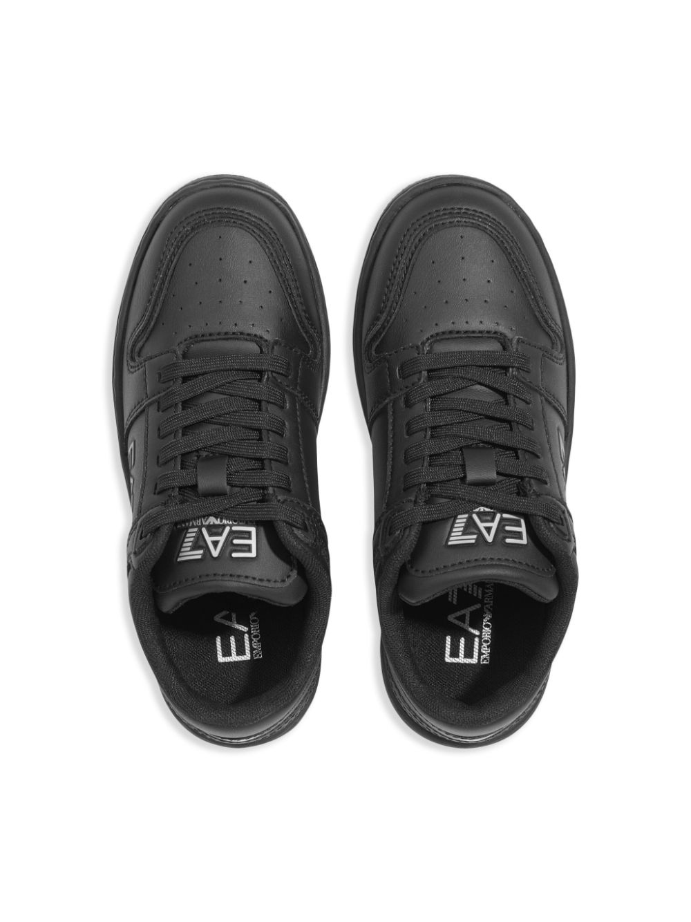 Emporio Armani Kids logo-embossed sneakers Black