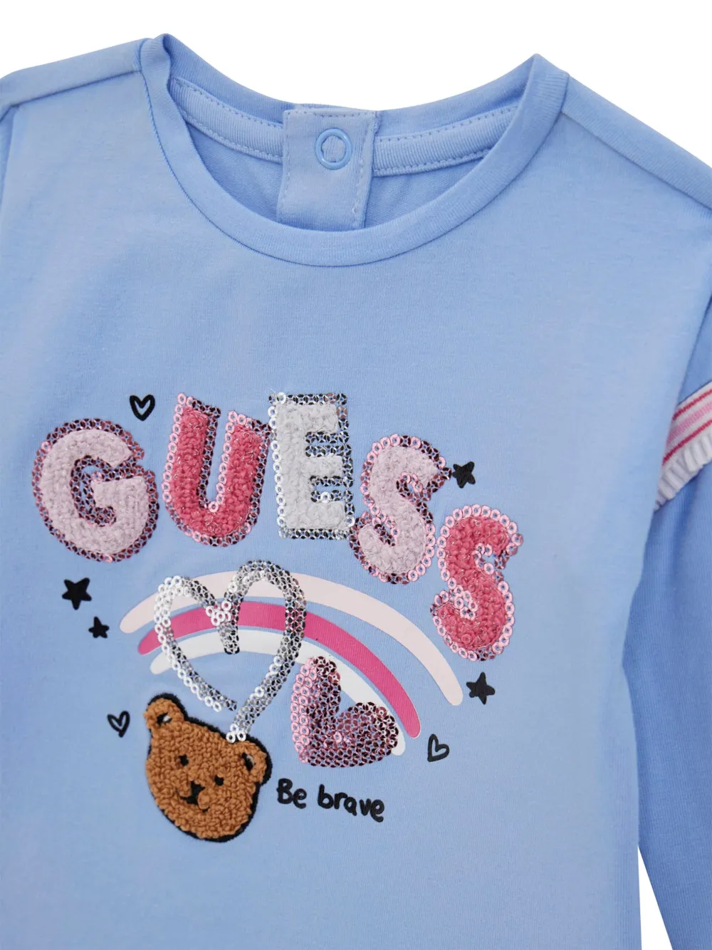 guess kids T-shirt met logoprint Blauw