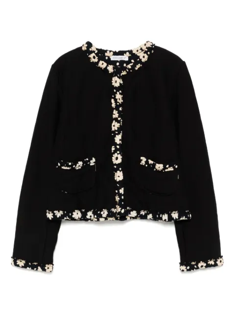 Dolce & Gabbana Kids floral trim single-breasted jacket