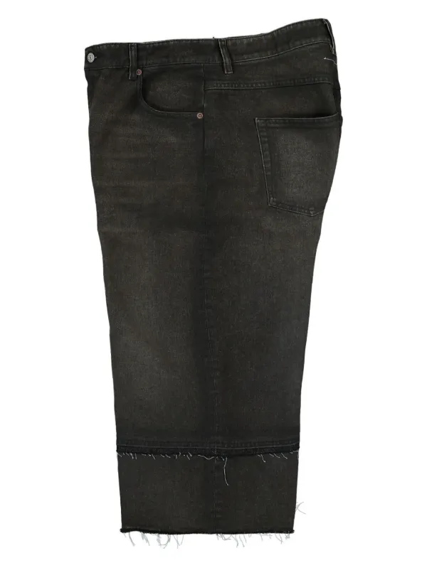 MM6 Maison Margiela ロゴパッチディストレストデニムショーツ セール】MM6 Maison Margiela(エムエムシックス メゾン