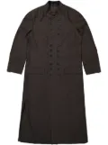 Yohji Yamamoto graphic-print coat - Black