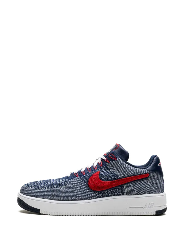 Nike Air Force 1 Ultra Flyknit Low Patriots Robert Kraft Wolf Grey Sneakers Blue FARFETCH AO