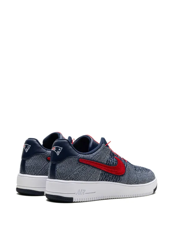 Nike Air Force 1 Ultra Flyknit Low Patriots Robert Kraft Wolf Grey Sneakers Blue FARFETCH AO