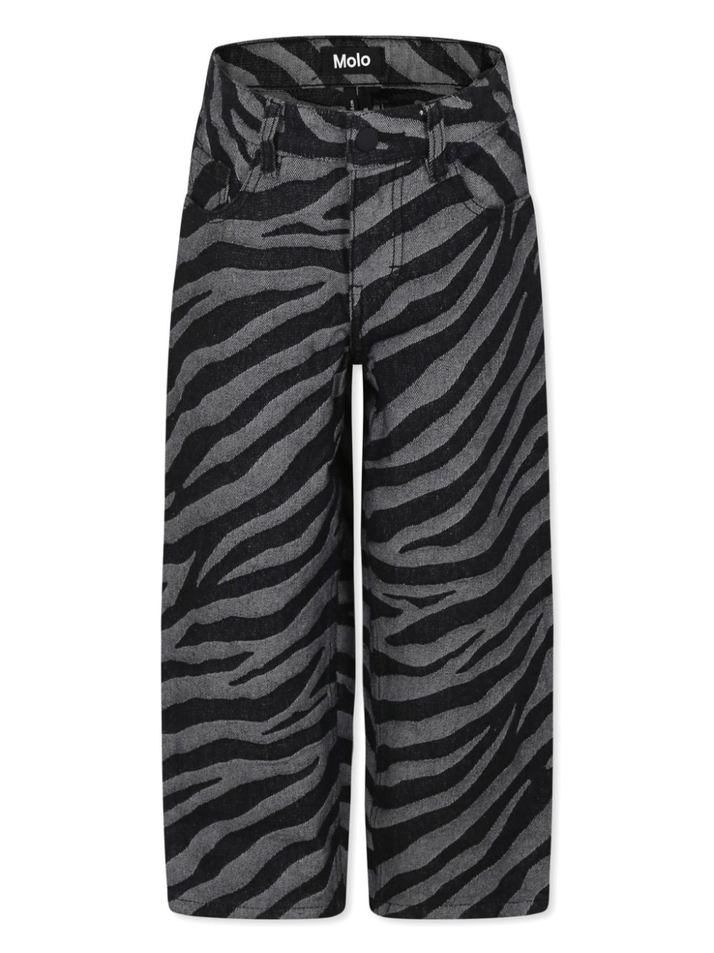 Molo Jeans met zebraprint Zwart