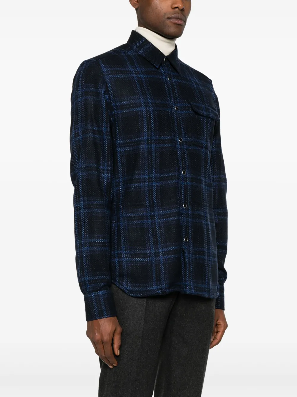 KITON PLAID SHIRT